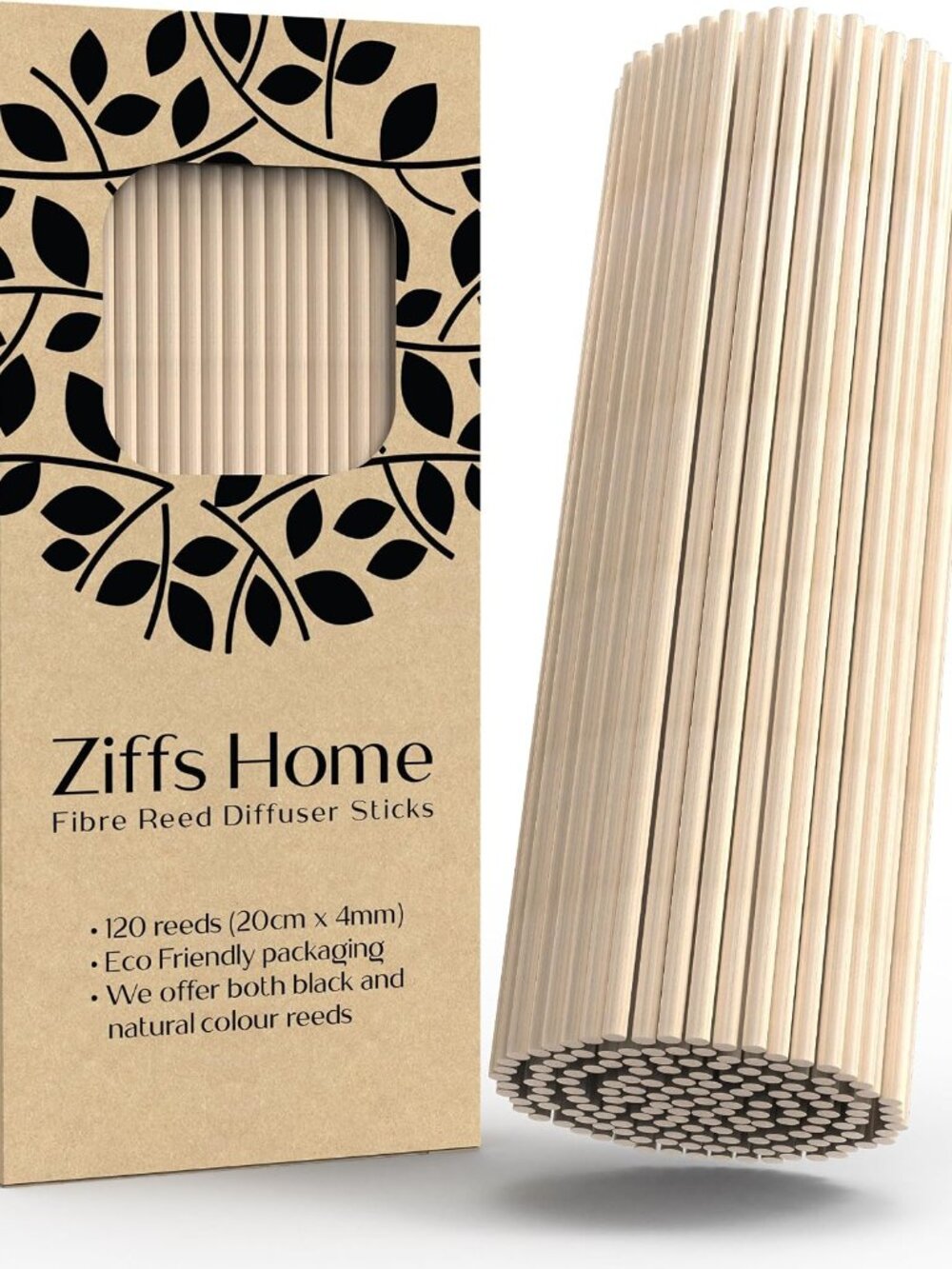 120pcs Natural Fibre Reed Diffuser Sticks - 20cm/7.87in x 4mm/0.16in - Thick Dif